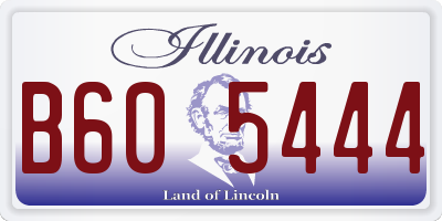 IL license plate B605444