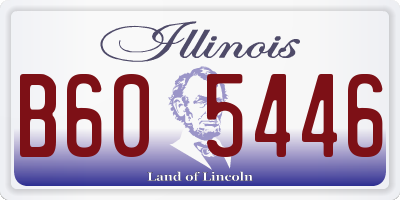 IL license plate B605446