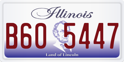 IL license plate B605447