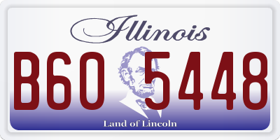 IL license plate B605448