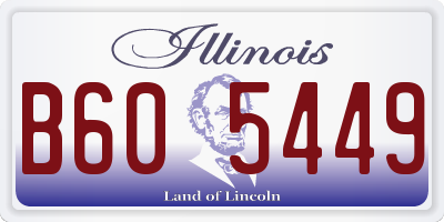 IL license plate B605449