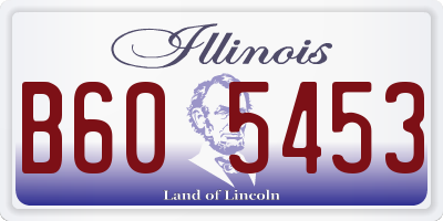 IL license plate B605453