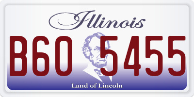 IL license plate B605455