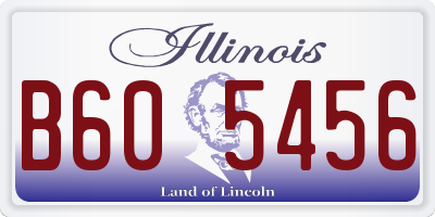IL license plate B605456