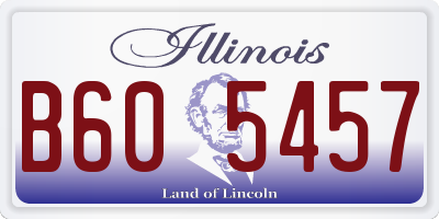 IL license plate B605457