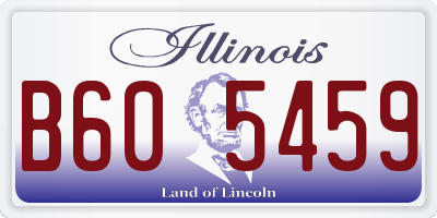 IL license plate B605459