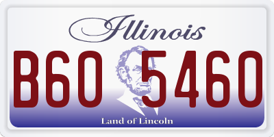 IL license plate B605460