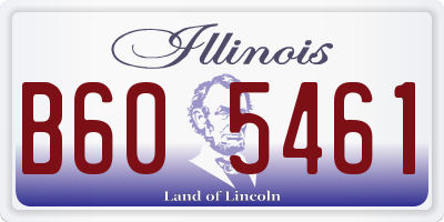 IL license plate B605461