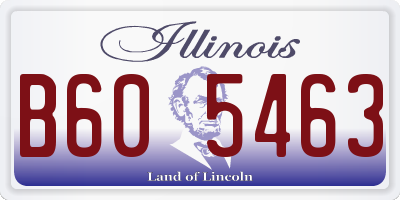 IL license plate B605463