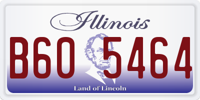 IL license plate B605464