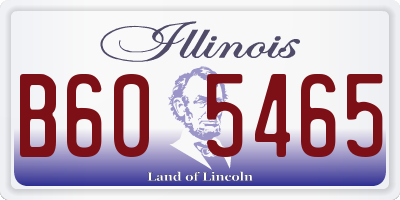 IL license plate B605465