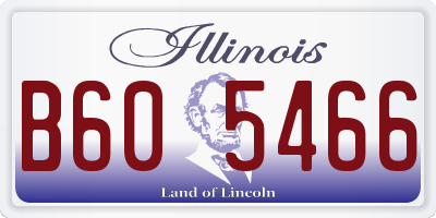 IL license plate B605466