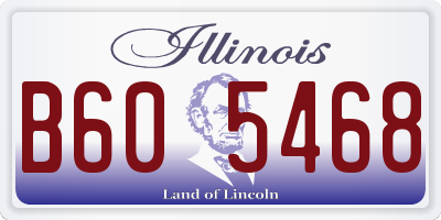 IL license plate B605468