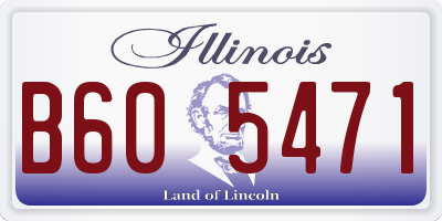 IL license plate B605471