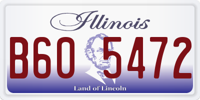IL license plate B605472