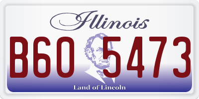 IL license plate B605473