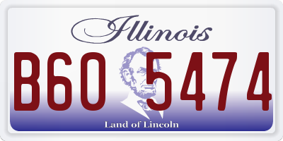 IL license plate B605474