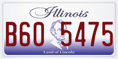 IL license plate B605475