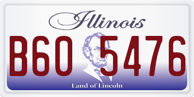 IL license plate B605476