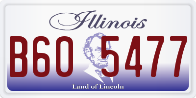 IL license plate B605477
