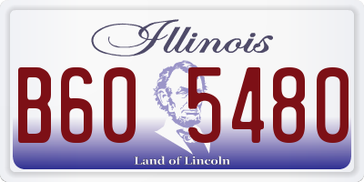 IL license plate B605480
