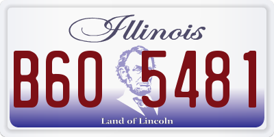 IL license plate B605481