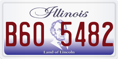 IL license plate B605482