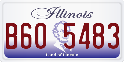 IL license plate B605483