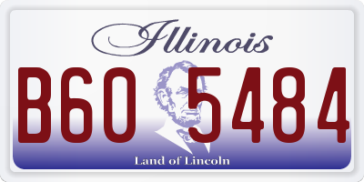 IL license plate B605484