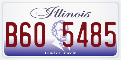 IL license plate B605485
