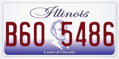 IL license plate B605486