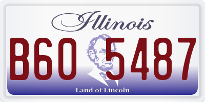 IL license plate B605487