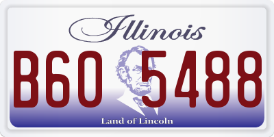 IL license plate B605488