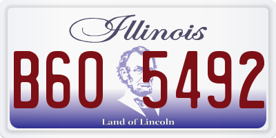 IL license plate B605492