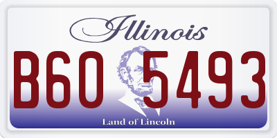 IL license plate B605493