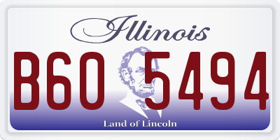 IL license plate B605494