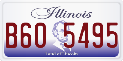 IL license plate B605495