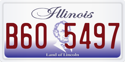 IL license plate B605497