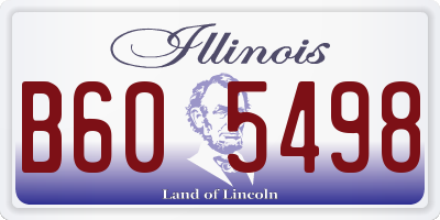 IL license plate B605498