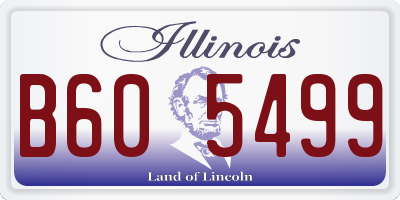 IL license plate B605499