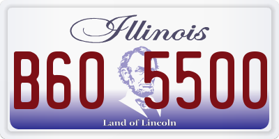 IL license plate B605500