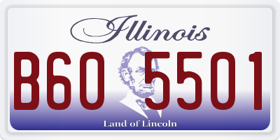 IL license plate B605501