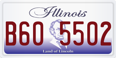 IL license plate B605502