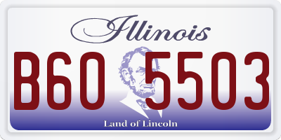 IL license plate B605503