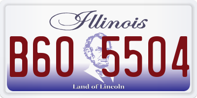 IL license plate B605504