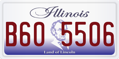 IL license plate B605506