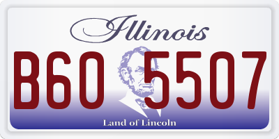 IL license plate B605507