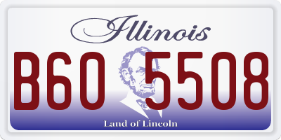 IL license plate B605508