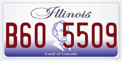 IL license plate B605509
