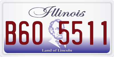 IL license plate B605511